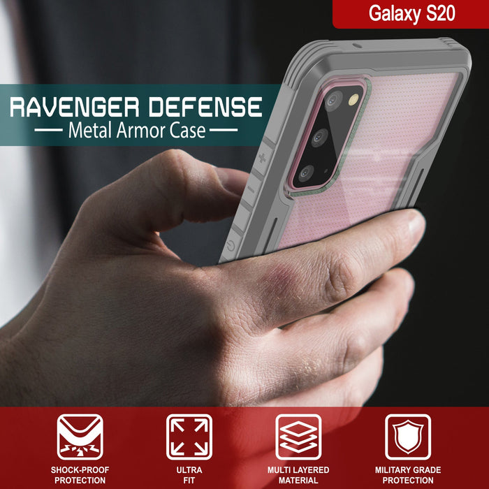Punkcase S20 ravenger Case Protective Military Grade Multilayer Cover [Grey] (Color in image: Red)