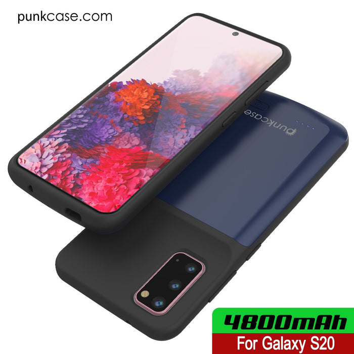 PunkJuice S20 Battery Case All Blue - Fast Charging Power Juice Bank with 4800mAh (Color in image: Patterned Black)