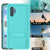 PunkCase Galaxy Note 10+ Plus Waterproof Case, [KickStud Series] Armor Cover [Teal] (Color in image: Clear)