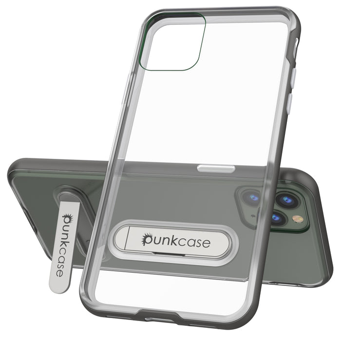 iPhone 11 Pro Case, PUNKcase [LUCID 3.0 Series] [Slim Fit] Armor Cover w/ Integrated Screen Protector [Grey] (Color in image: Silver)