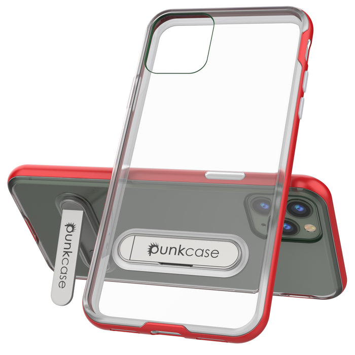 iPhone 11 Pro Case, PUNKcase [LUCID 3.0 Series] [Slim Fit] Armor Cover w/ Integrated Screen Protector [Red] (Color in image: Silver)