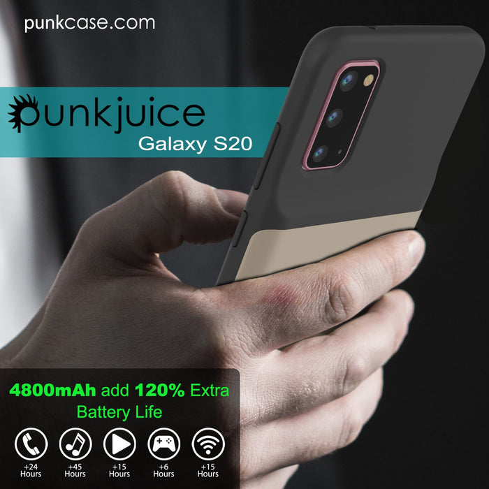 PunkJuice S20 Battery Case Gold - Fast Charging Power Juice Bank with 4800mAh 