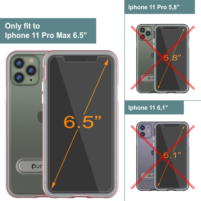 iPhone 11 Pro Max Case, PUNKcase [LUCID 3.0 Series] [Slim Fit] Armor Cover w/ Integrated Screen Protector [Rose Gold] (Color in image: Teal)