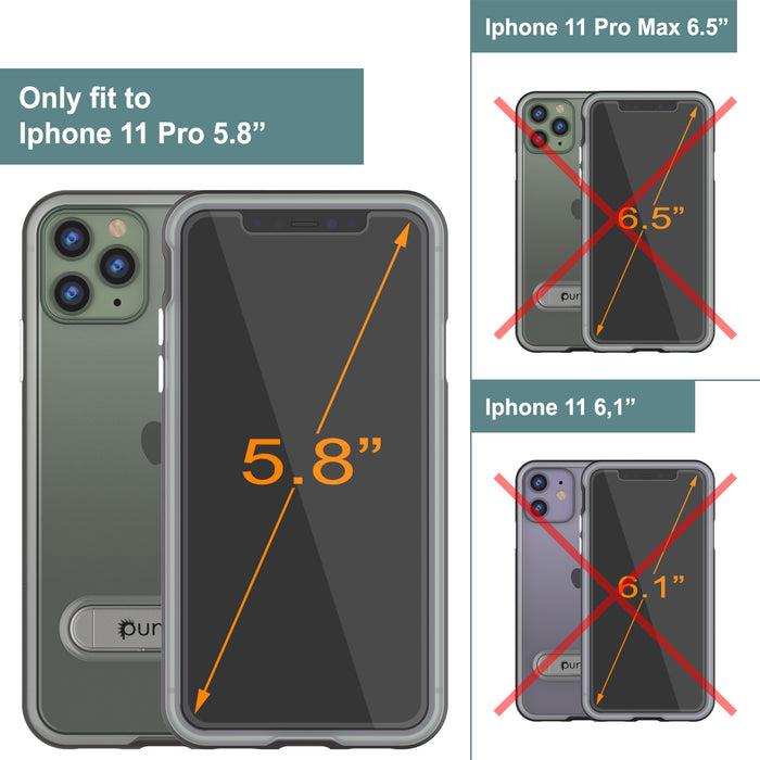 iPhone 11 Pro Case, PUNKcase [LUCID 3.0 Series] [Slim Fit] Armor Cover w/ Integrated Screen Protector [Grey] (Color in image: Teal)
