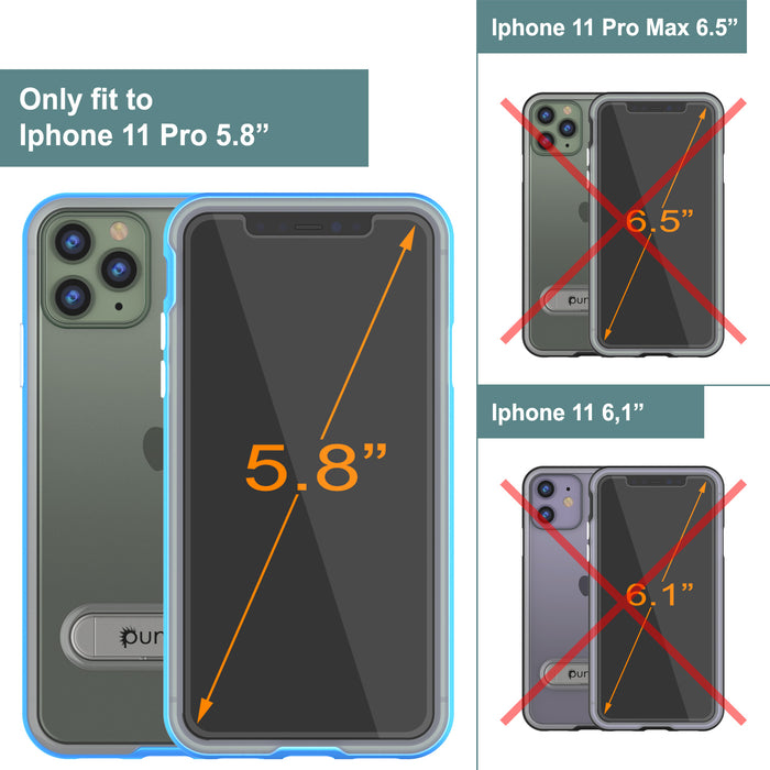 iPhone 11 Pro Case, PUNKcase [LUCID 3.0 Series] [Slim Fit] Armor Cover w/ Integrated Screen Protector [Blue] (Color in image: Teal)