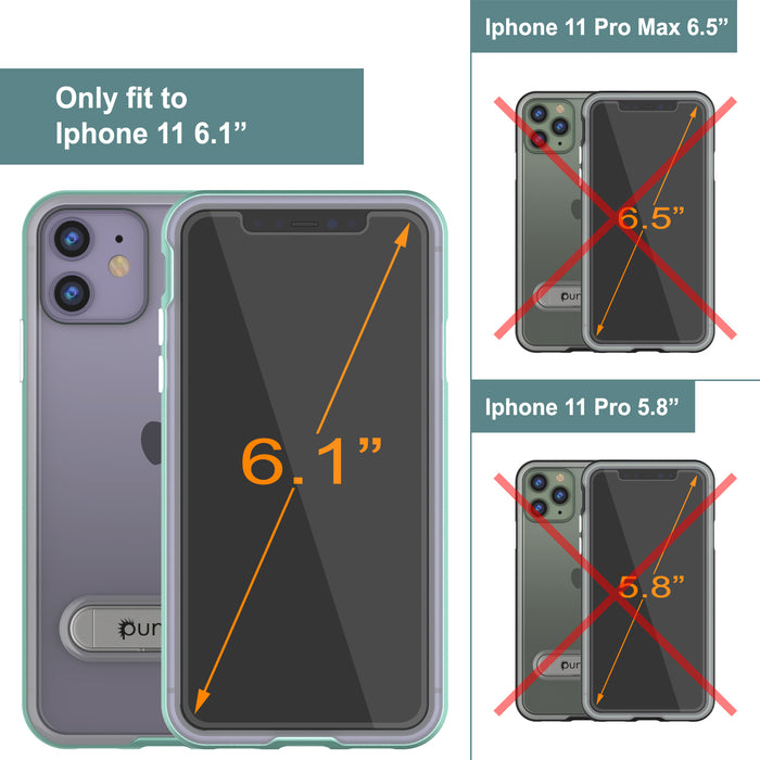 iPhone 11 Case, PUNKcase [LUCID 3.0 Series] [Slim Fit] Armor Cover w/ Integrated Screen Protector [Teal] (Color in image: Silver)