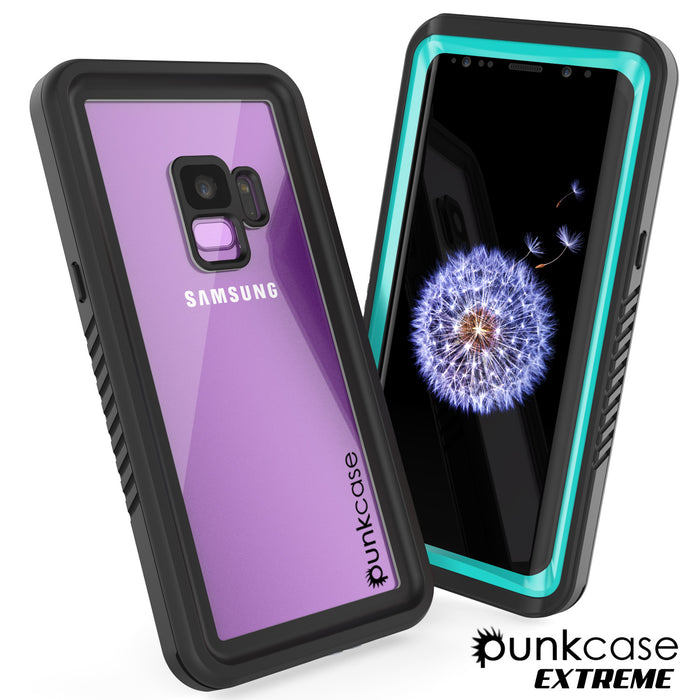 Galaxy S9 Waterproof Case, Punkcase [Extreme Series] [Slim Fit] [IP68 Certified] [Shockproof] [Snowproof] [Dirproof] Armor Cover W/ Built In Screen Protector for Samsung Galaxy S9 [Teal] 