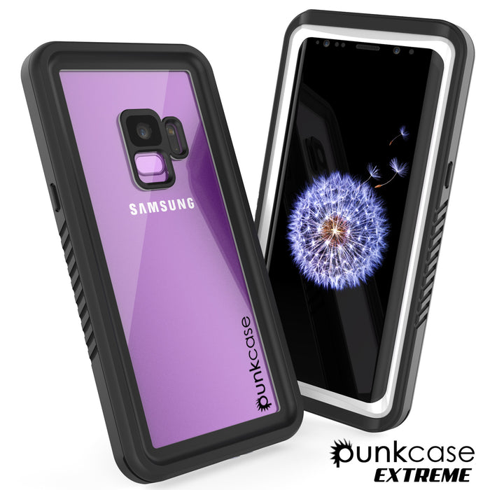 Galaxy S9 Waterproof Case, Punkcase [Extreme Series] [Slim Fit] [IP68 Certified] [Shockproof] [Snowproof] [Dirproof] Armor Cover [White] 