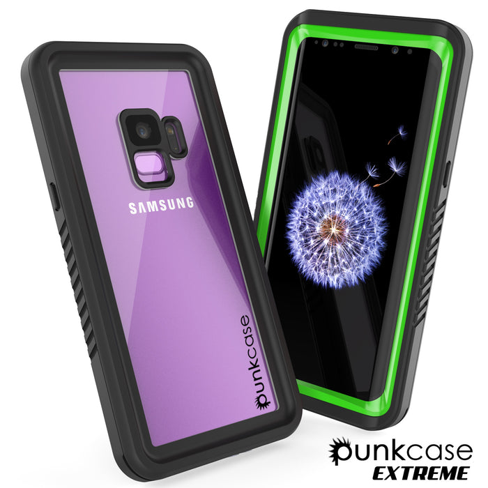 Galaxy S9 PLUS Waterproof Case, Punkcase [Extreme Series] [Slim Fit] [IP68 Certified] [Shockproof] [Snowproof] [Dirproof] Armor Cover W/ Built In Screen Protector for Samsung Galaxy S9+ [Light Green] 