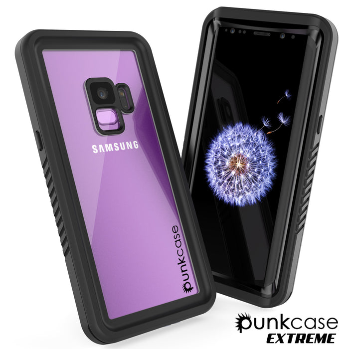 Galaxy S9 Waterproof Case, Punkcase [Extreme Series] [Slim Fit] [IP68 Certified] [Shockproof] [Snowproof] Armor Cover [Black] 