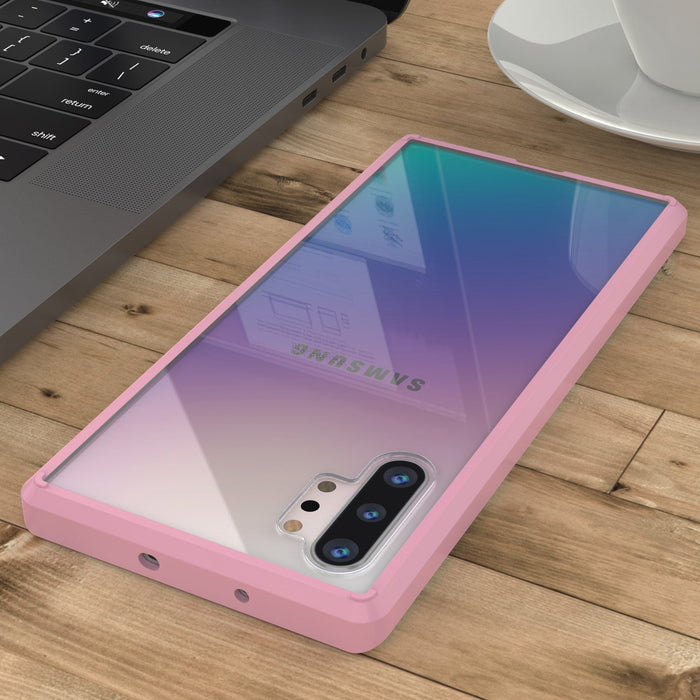 Galaxy Note 10+ Plus Punkcase Lucid-2.0 Series Slim Fit Armor Crystal Pink Case Cover (Color in image: Teal)