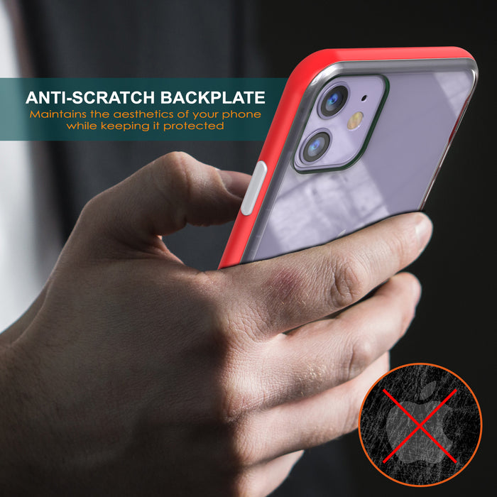 iPhone 11 Case, PUNKcase [LUCID 3.0 Series] [Slim Fit] Armor Cover w/ Integrated Screen Protector [Red] (Color in image: Rose Gold)