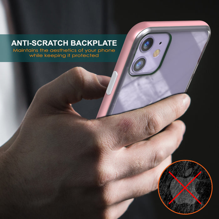 iPhone 11 Case, PUNKcase [LUCID 3.0 Series] [Slim Fit] Armor Cover w/ Integrated Screen Protector [Rose Gold] (Color in image: Red)