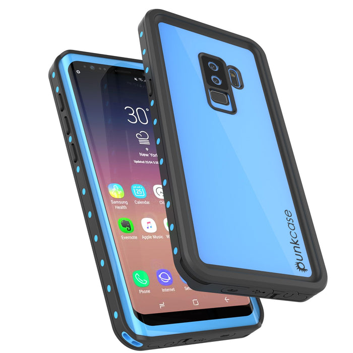 Galaxy S9 Plus Waterproof Case PunkCase StudStar Light Blue Thin 6.6ft Underwater IP68 ShockProof (Color in image: purple)