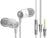 Wired 3.5MM Headphones Earphones, Ghostek® Turbine White Series Wired Earbuds | Built-In Microphone (Color in image: white)