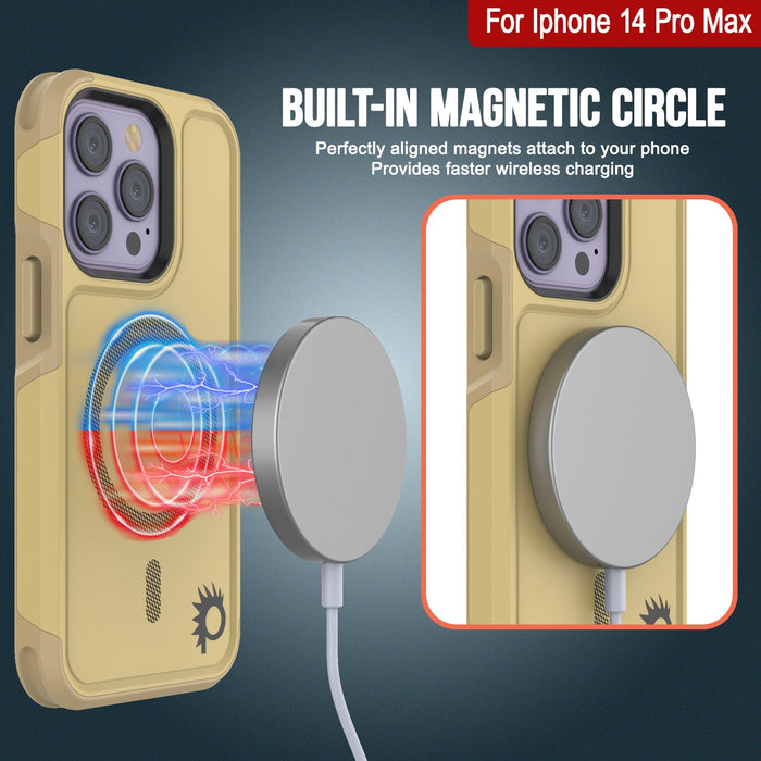 For Iphone 14 Pro Max Built-in MAGNETIC CIRCLE Perfectly aligned magnets attach to your phone Provides faster wireless charging (Color in image: Blue)