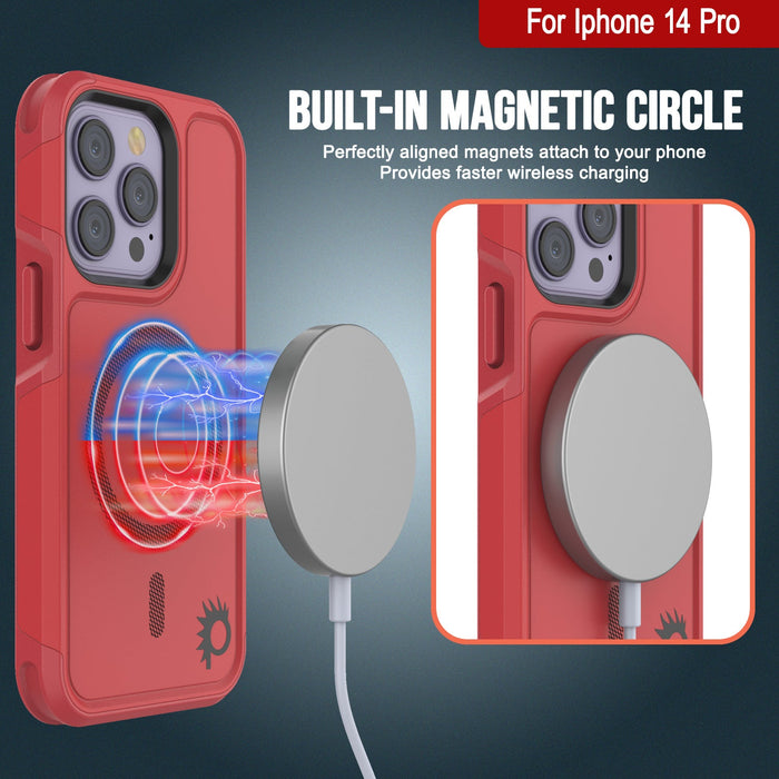 For Iphone 14 Pro Built-in MAGNETIC CIRCLE Perfectly aligned magnets attach to your phone Provides faster wireless charging (Color in image: Yellow)