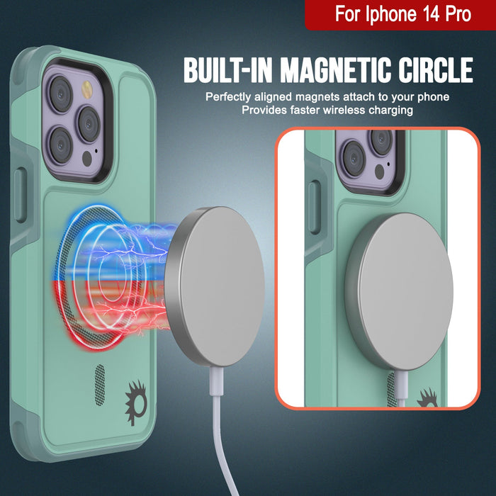 For Iphone 14 Pro Built-in MAGNETIC CIRCLE ET) aligned magnets attach to your phone (Color in image: Yellow)