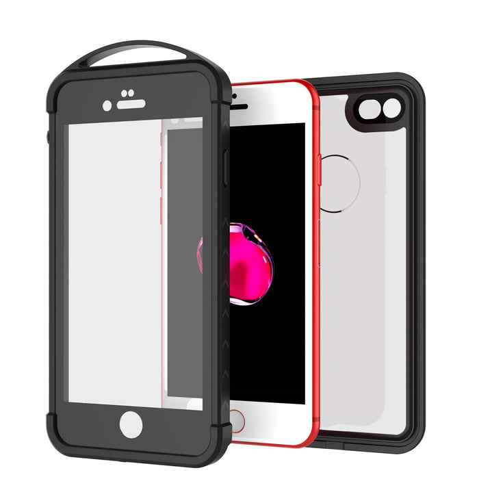 iPhone 7 Waterproof Case, Punkcase ALPINE Series, CLEAR | Heavy Duty Armor Cover (Color in image: pink)