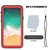 iPhone X Waterproof IP68 Case, Punkcase [Red] [StudStar Series] [Slim Fit] [Dirtproof] (Color in image: black)