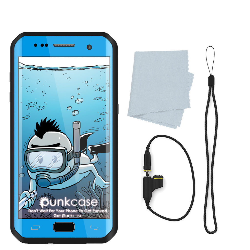 Galaxy S7 EDGE Waterproof Case PunkCase StudStar Light Blue Thin 6.6ft Underwater IP68 ShockProof (Color in image: purple)