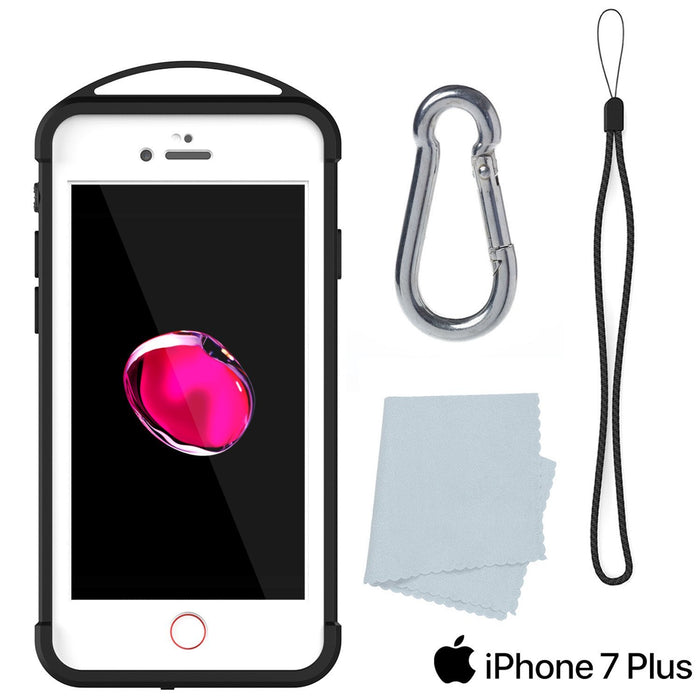 iPhone 8+ Plus Waterproof Case, Punkcase ALPINE Series, White | Heavy Duty Armor Cover (Color in image: pink)