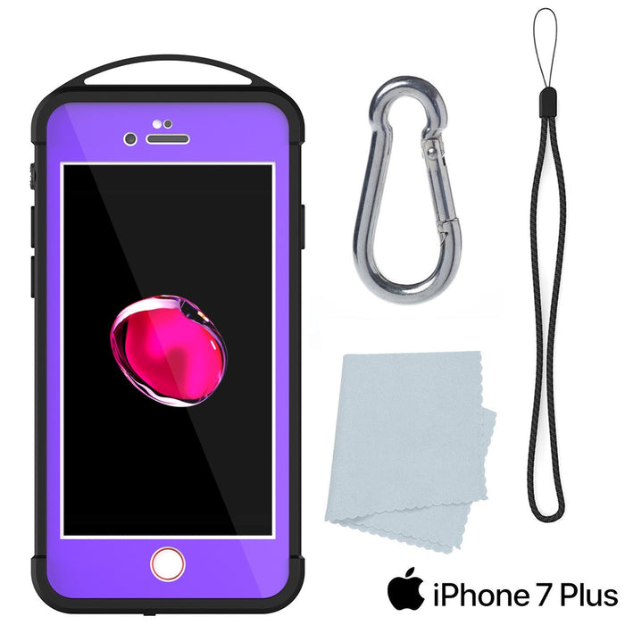 iPhone 8+ Plus Waterproof Case, Punkcase ALPINE Series, Purple | Heavy Duty Armor Cover (Color in image: teal)