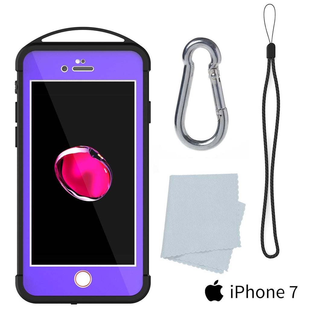 iPhone 8 Waterproof Case, Punkcase ALPINE Series, Purple | Heavy Duty Armor Cover (Color in image: teal)