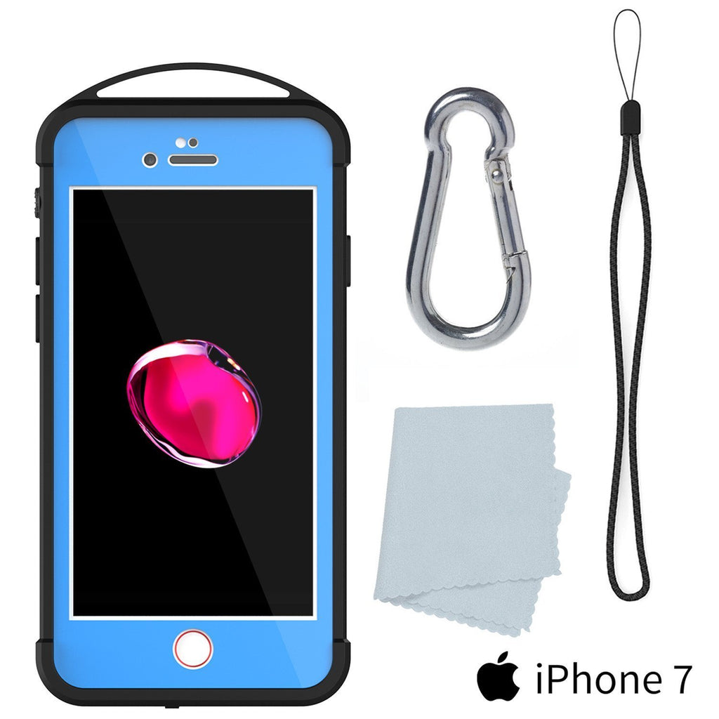 iPhone SE (4.7") Waterproof Case, Punkcase ALPINE Series, Light Blue | Heavy Duty Armor Cover (Color in image: purple)