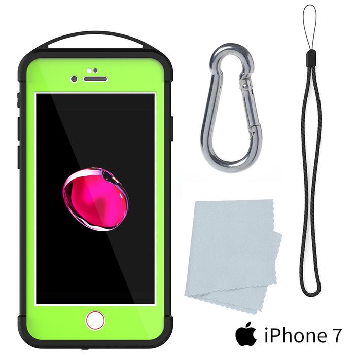 iPhone 7 Waterproof Case, Punkcase ALPINE Series, Light Green | Heavy Duty Armor Cover (Color in image: pink)