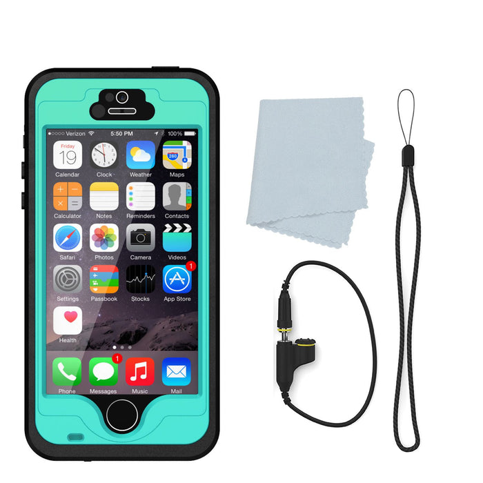 iPhone 5S/5 Waterproof Case, PunkCase StudStar Teal Case Water/Shock/Dirt Proof | Lifetime Warranty (Color in image: red)