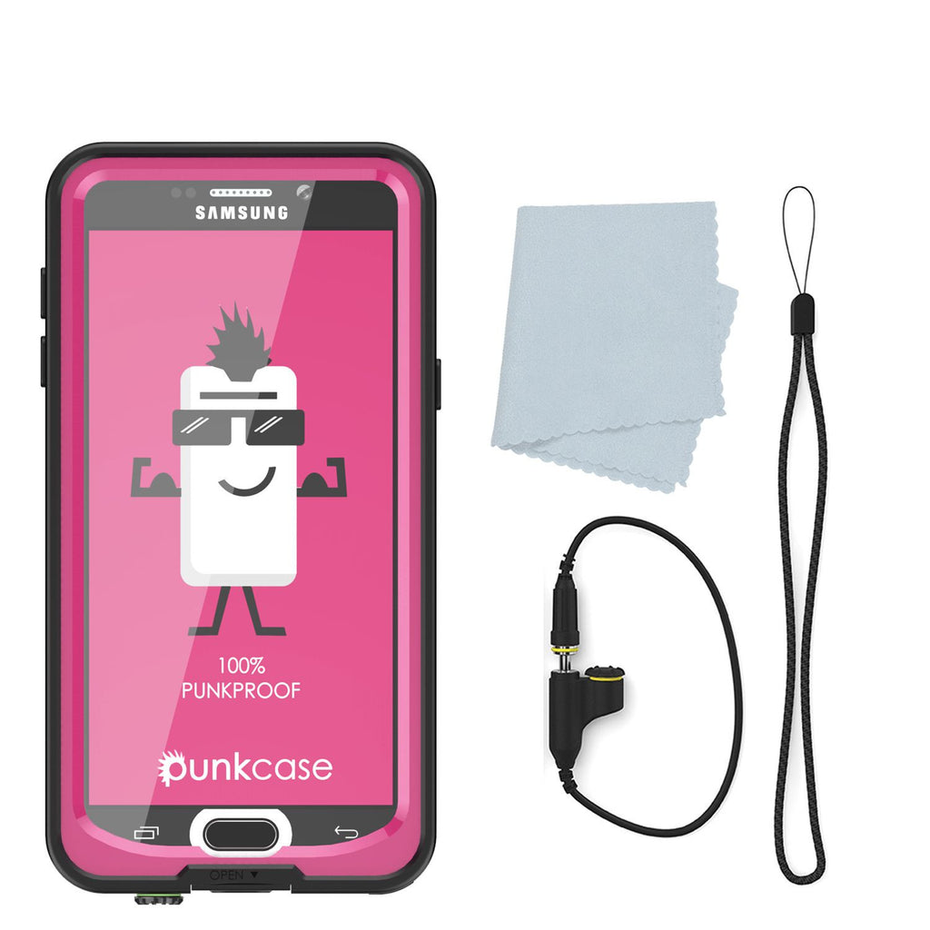 Galaxy Note 5 Waterproof Case, Punkcase StudStar Pink Shock/Dirt/Snow Proof | Lifetime Warranty (Color in image: red)