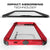 iPhone 7+ Plus Waterproof Case, Ghostek® Atomic 3.0 Black Series | Underwater | Touch-ID (Color in image: Red)