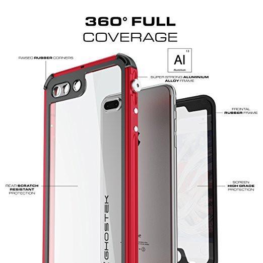 iPhone 8+ Plus Waterproof Case, Ghostek® Atomic 3.0 Black Series | Underwater | Touch-ID (Color in image: Gold)