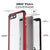 iPhone 7+ Plus Waterproof Case, Ghostek® Atomic 3.0 Red Series | Underwater | Touch-ID (Color in image: Silver)