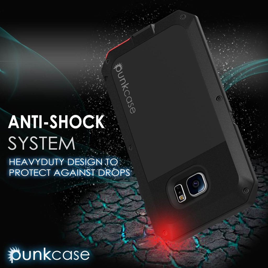 Galaxy S6 EDGE+ Plus Case, PUNKcase Metallic Black Shockproof  Slim Metal Armor Case (Color in image: gold)