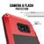 Galaxy Note 8  Case, PUNKcase Metallic Red Shockproof  Slim Metal Armor Case (Color in image: black)