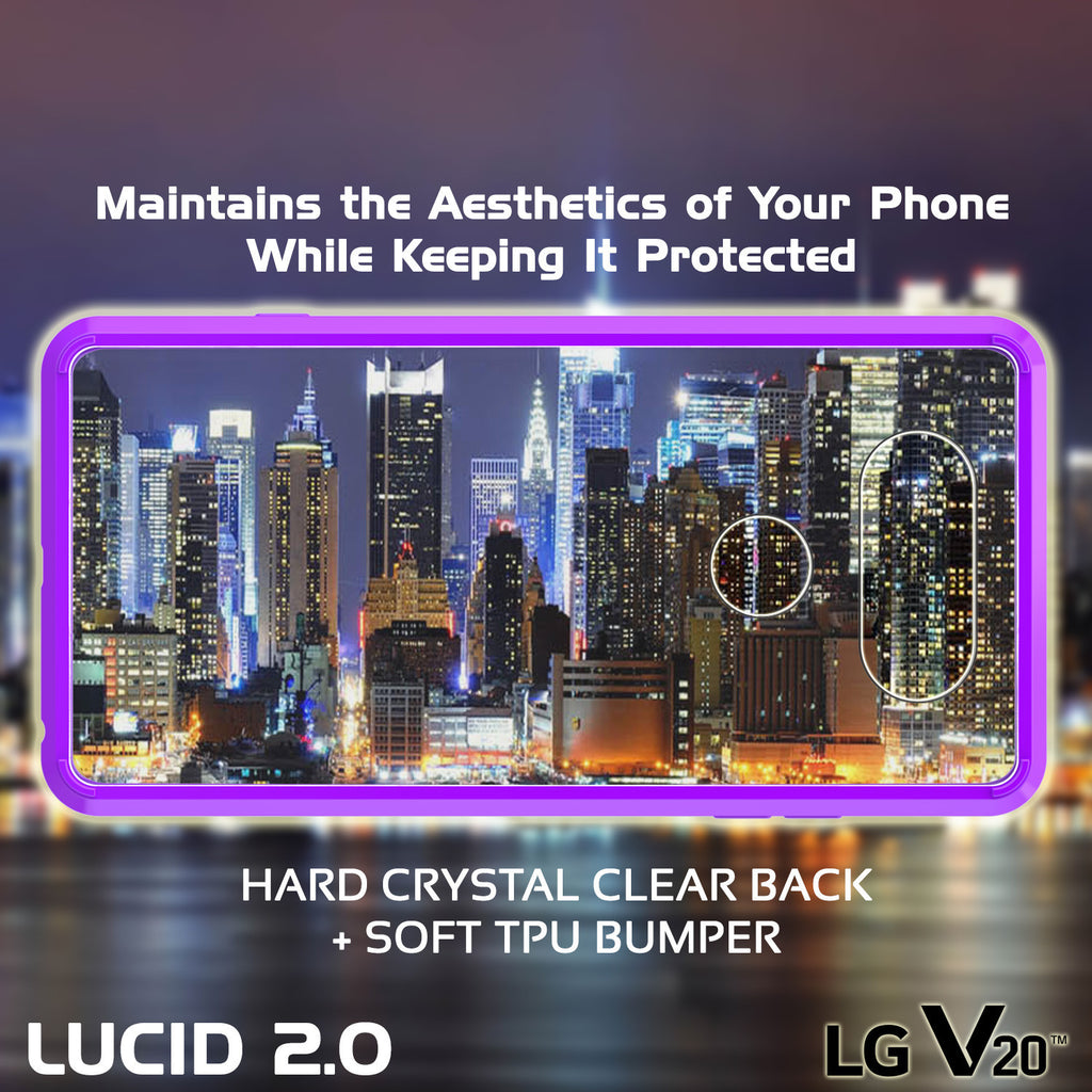 LG v20 Case Punkcase® LUCID 2.0 Purple Series w/ PUNK SHIELD Glass Screen Protector | Ultra Fit (Color in image: teal)