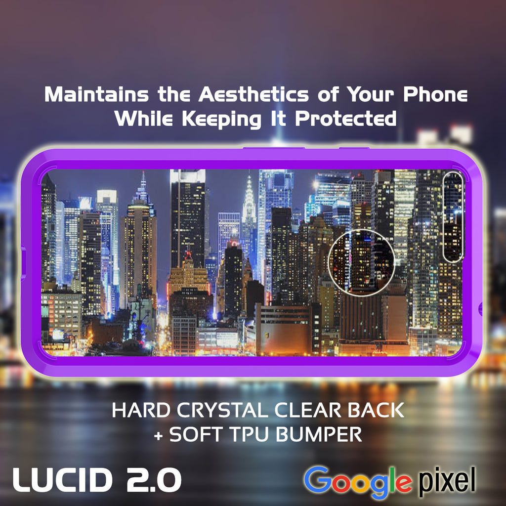 Google Pixel Case Punkcase® LUCID 2.0 Purple Series w/ PUNK SHIELD Glass Screen Protector | Ultra Fit (Color in image: teal)