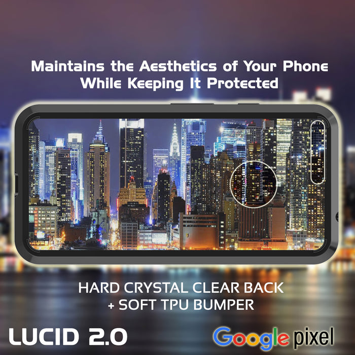 Google Pixel Case Punkcase® LUCID 2.0 Black Series w/ PUNK SHIELD Glass Screen Protector | Ultra Fit (Color in image: white)