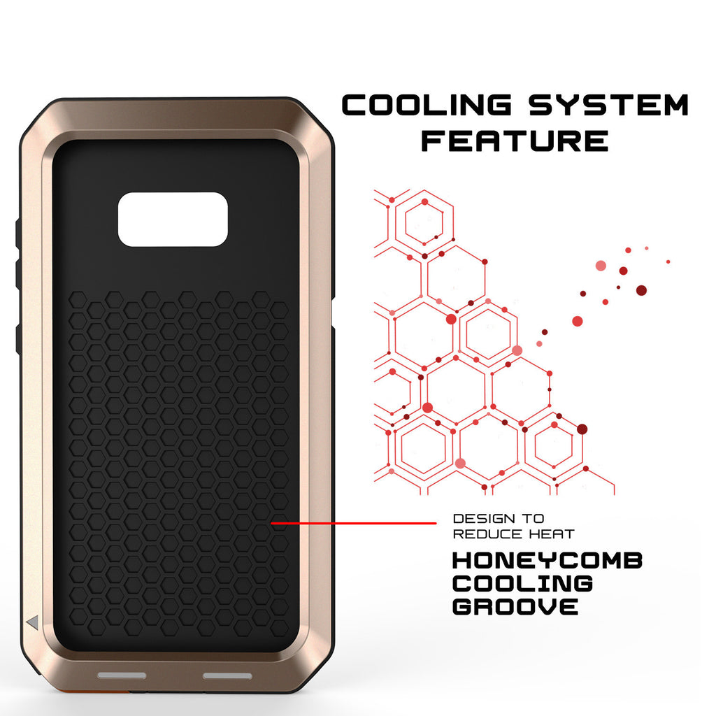 COOLING SYSTEM FEATURE DESIGN TO REDUCE HEAT HONEYCOMB COOLING GROOVE (Color in image: neon)