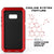 Galaxy Note 8  Case, PUNKcase Metallic Red Shockproof  Slim Metal Armor Case (Color in image: white)