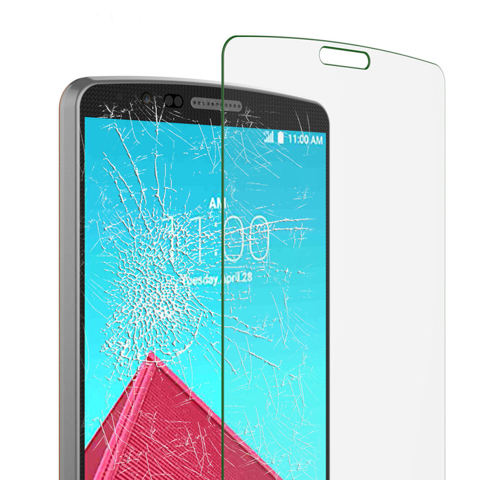 LG G4 Punkcase Glass SHIELD Tempered Glass Screen Protector 0.33mm Thick 9H Glass (Color in image: clear)