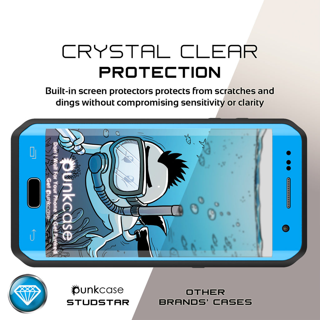 Galaxy S7 EDGE Waterproof Case PunkCase StudStar Light Blue Thin 6.6ft Underwater IP68 ShockProof (Color in image: teal)