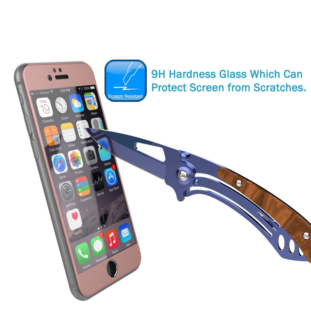 iPhone 6+/6s+ Plus Rose Gold Screen Protector, Punkcase SHIELD Tempered Glass 0.33mm Thick 9H 
