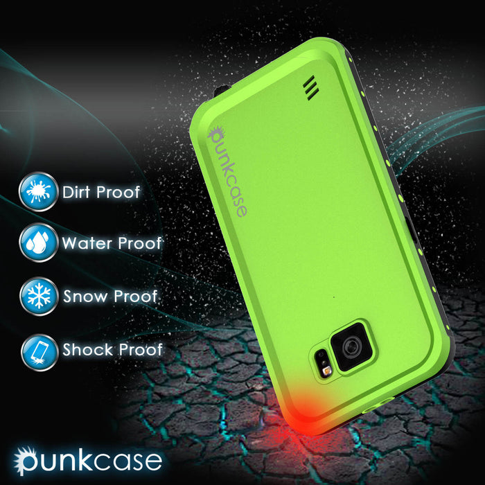 Galaxy S6 Waterproof Case PunkCase StudStar Light Green Thin 6.6ft Underwater IP68 Shock/Dirt Proof (Color in image: teal)