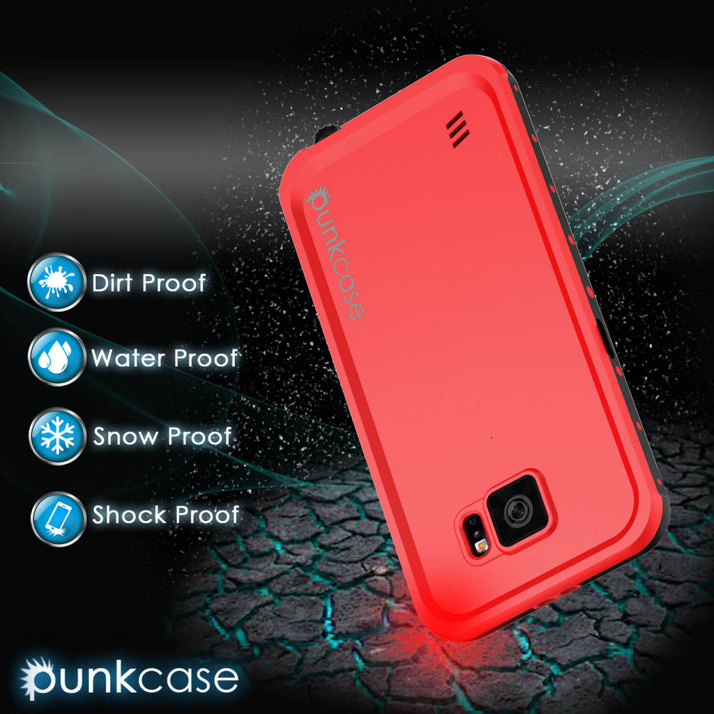 Galaxy S6 Waterproof Case PunkCase StudStar Red Thin 6.6ft Underwater IP68 Shock/Dirt/Snow Proof (Color in image: teal)