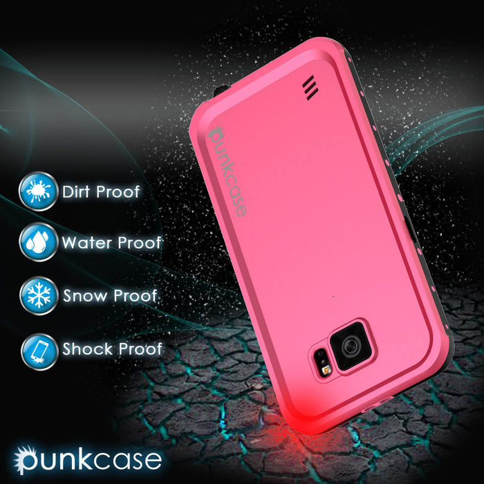 Galaxy S6 Waterproof Case PunkCase StudStar Pink Thin 6.6ft Underwater IP68 Shock/Dirt/Snow Proof (Color in image: teal)
