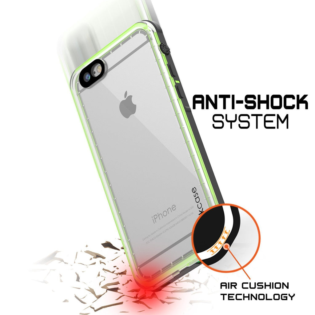 Apple iPhone 8 Waterproof Case, PUNKcase CRYSTAL Light Green  W/ Attached Screen Protector  | Warranty (Color in image: Teal)