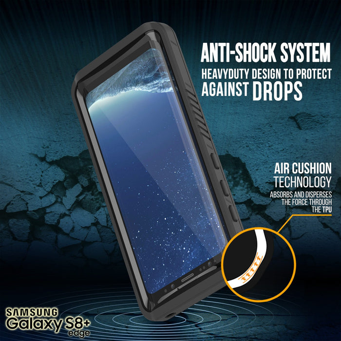 Galaxy S8 Plus Waterproof Case, Punkcase [Extreme Series] [Slim Fit] [IP68 Certified] [Shockproof] [Snowproof] [Dirproof] Armor Cover [Black] (Color in image: White)